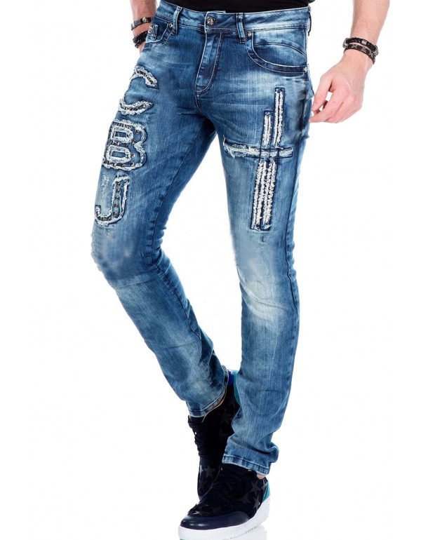 Брендовые мужские джинсы Cipo & Baxx CD431 BLUE с наличием в Москве