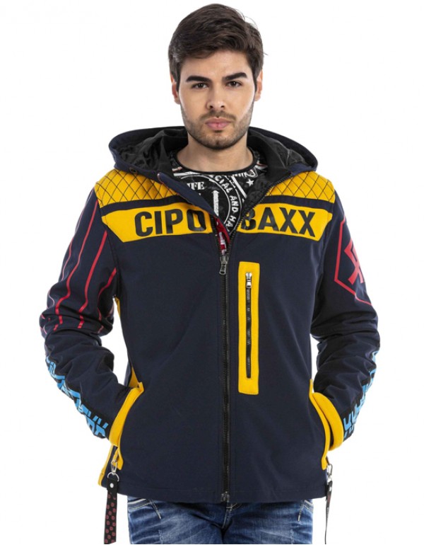 Брендовая мужская куртка Cipo & Baxx CJ276 BLUE с наличием в Москве