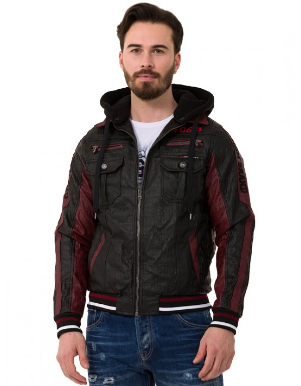 Брендовая мужская куртка Cipo & Baxx CJ284 BLACK с наличием в Москве