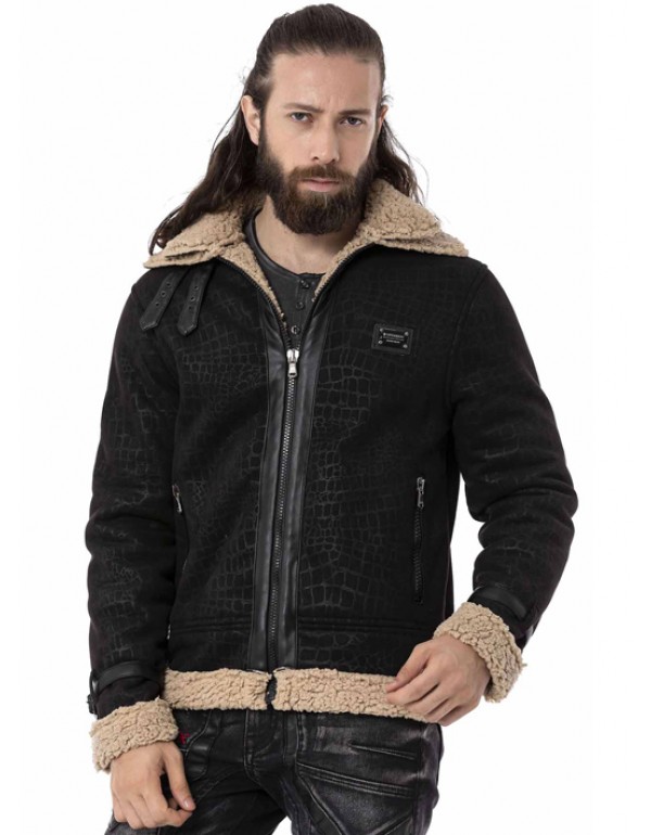 Брендовая мужская куртка Cipo & Baxx CJ286 BLACK с наличием в Москве