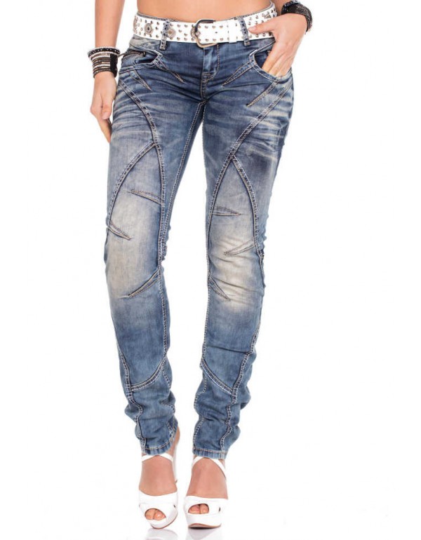 Брендовые женские джинсы Cipo & Baxx WD175 BLUE с наличием в Москве 