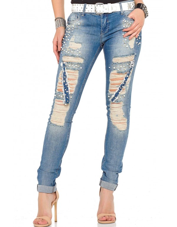 Брендовые женские джинсы Cipo & Baxx WD338 BLUE с наличием в Москве